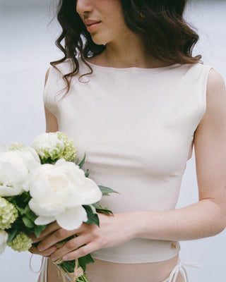 BAY CUT-OUT TOP - CHAMPAGNE